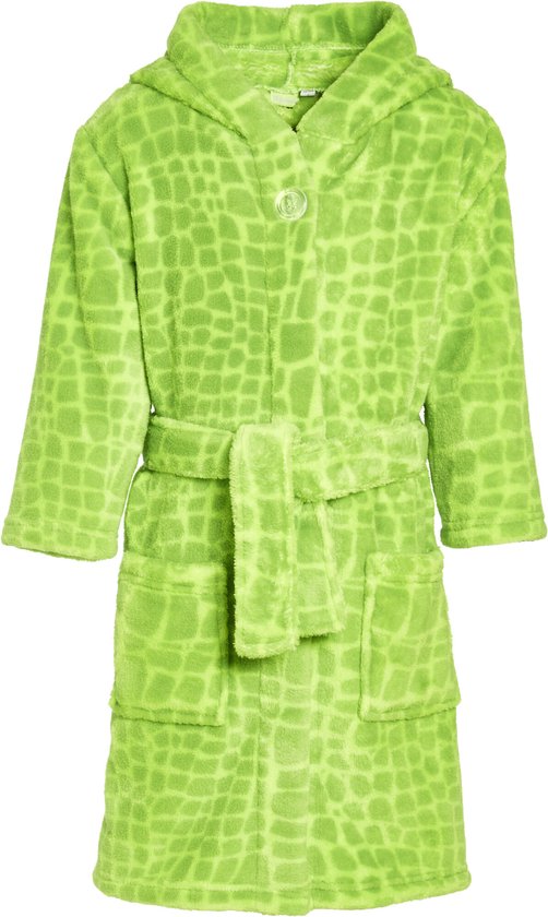 Playshoes - Fleece badjas voor jongens - Dino - Groen - maat 86-92cm