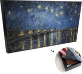 Akoestische Panelen - Geluidsisolatie - Akoestisch Wandpaneel - Wanddecoratie - Schilderij - 120x60 cm - Sterrennacht boven de Orsay Parijs - Vincent Van Gogh - Geluidsdemper - Isolatie platen - Studio Schuim