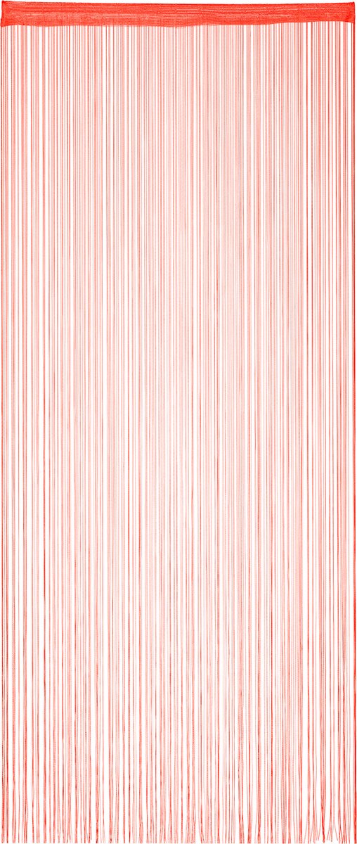 Relaxdays 1x draadgordijn - deurgordijn slierten - franjes gordijn - 90 x 245 cm - rood