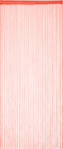 Relaxdays 1x draadgordijn - deurgordijn slierten - franjes gordijn - 90 x 245 cm - rood