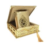 Luxe box met plex, Koran en tasbih Klein Goud