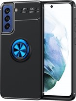 Hoesje met Ring Magneet Kickstand Blauw Geschikt voor Samsung Galaxy S21 FE