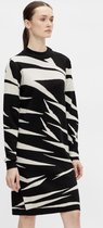 Object Jurk Objthess L/s Jacquard Knit Dress 23037639 Silver Gray/zig Zag An Dames Maat - XL