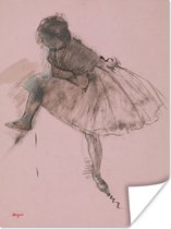 Poster Studie van een balletdanser - Schilderij van Edgar Degas - 60x80 cm - Kerstversiering - Kerstdecoratie voor binnen - Kerstmis