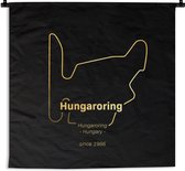 Wandkleed - Wanddoek - Hungaroring - Formule 1 - Circuit - 90x90 cm - Wandtapijt - Cadeau voor man