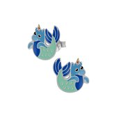 Kinderoorbellen | Eenhoorn oorbellen | Zilveren oorstekers, unicorn zeemeermin