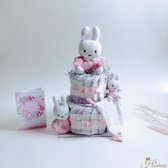 Kraamcadeau - Babyproducten - Luiertaart - Zwitsal luiers - kraamkado jongen kraamkado meisje - geboortegeschenk Babyshower - Nijntje - Nijntje knuffel - Knuffel doekje Nijntje- Rammelaar - Z