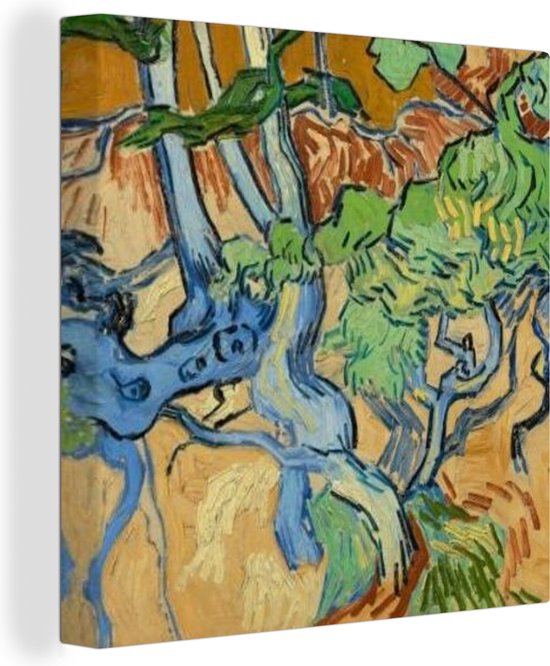 Canvas Schilderij Boomwortels - Vincent van Gogh - 20x20 cm - Wanddecoratie  | bol.com