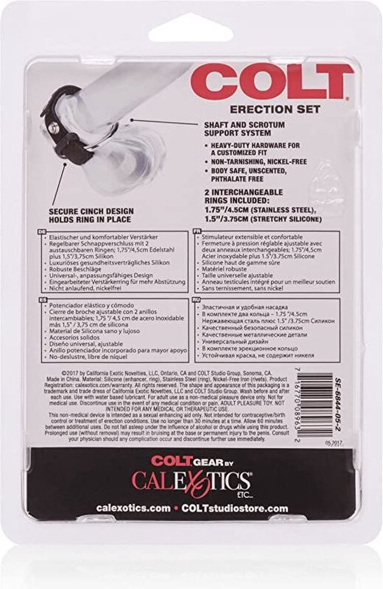 CalExotics - COLT Erection Set - Rings Zwart