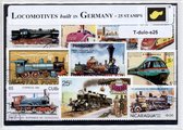 Locomotieven gebouwd in Duitsland – Luxe postzegel pakket (A6 formaat) : collectie van 25 verschillende postzegels van Duitse locomotieven – kan als ansichtkaart in een A6 envelop