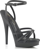 Fabulicious - SULTRY-638 Sandaal met enkelband, Paaldans schoenen - US 8 - 38 Shoes - Zwart