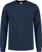 Purewhite -  Heren Regular Fit   Sweater  - Blauw - Maat XS