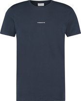 Purewhite -  Heren Regular Fit  Essential T-shirt  - Blauw - Maat L