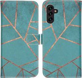 iMoshion Design Softcase Book Case Samsung A13 (5G) / A04s hoesje - Blue Graphic