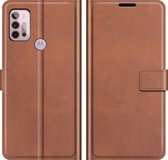 Motorola Moto G30 Hoesje - Mobigear - Wallet Serie - Kunstlederen Bookcase - Bruin - Hoesje Geschikt Voor Motorola Moto G30