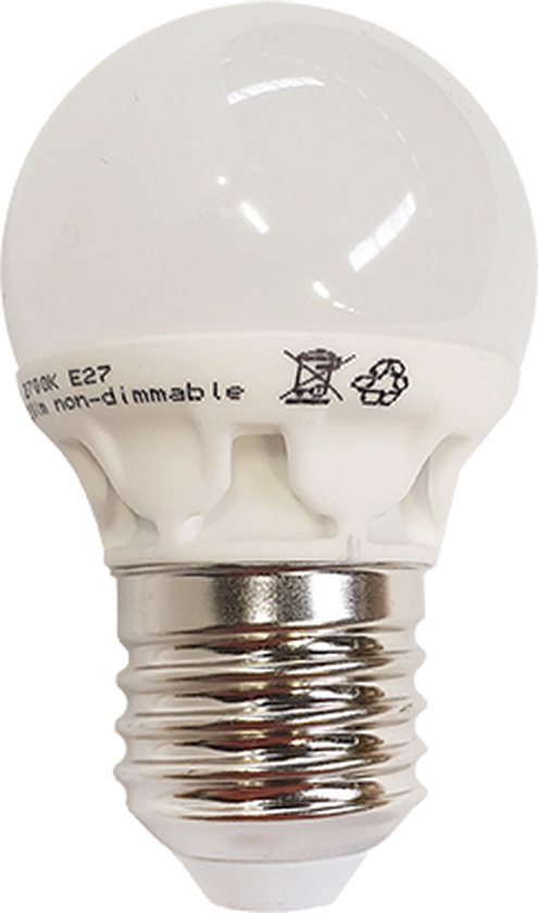 EcoSavers LED lamp E27 5W Set van 3| grote fitting | 400 lumen | MiniGlobe  | GS-keurmerk | bol.com