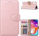 LuxeBass Hoesje geschikt voor Samsung Galaxy A70 / A70S - Bookcase Rose Goud- portemonee hoesje - telefoonhoes - gsm hoes - telefoonhoesjes