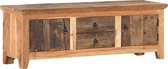 Decoways - Tv-meubel 120x30x40 cm massief acaciahout en gerecycled hout