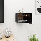 Decoways - Tv-wandmeubel 30,5x30x30 cm zwart