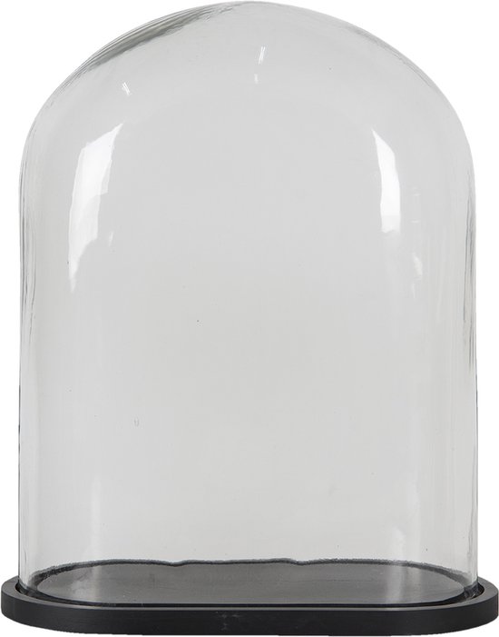 Cloche Clayre & Eef 33*19*41 cm Cloche Verres Glas Ovale Bois Transparent |  bol.com