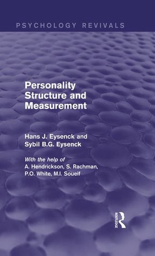 Personality Structure and Measurement - cover