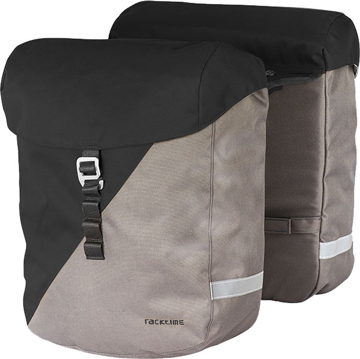 Racktime Dubbele Fietstas Vida 2.0 Adapter 24 Liter Zwart/grijs