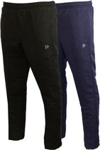 2- Pack Donnay Micro fibre pant - Rechte pijp - Sportbroek - Heren - Maat L - Zwart/Navy