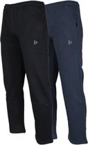 2-Pack Donnay Joggingbroek rechte pijp dunne kwaliteit - Sportbroek - Heren - Maat XXL - Black/Navy