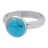 iXXXi Jewelry - Vulring - 1 Blue turquoise stone - zilverkleurig - 4mm - maat 17