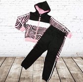 Joggingpak Zebra zwart roze -s&C-134/140-Joggingpakken en huispakken