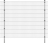 Decoways - Dubbelstaafmatten en palen 2008x1830 mm 2 m zilverkleurig