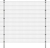 Decoways - Dubbelstaafmatten en palen 2008x2030 mm 36 m zilverkleurig