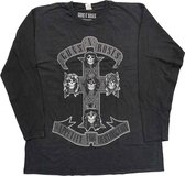 Guns N' Roses Longsleeve shirt -M- Monochrome Cross Zwart