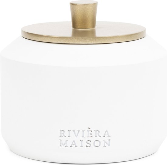 Riviera Maison Wattenschijfjeshouder - Amalfi Coast Cotton Jar - Wit