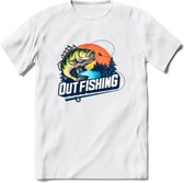 Fishing - Vissen T-Shirt | Beige | Grappig Verjaardag Vis Hobby Cadeau Shirt | Dames - Heren - Unisex | Tshirt Hengelsport Kleding Kado - Wit - S
