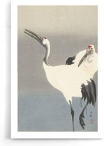 Walljar - Ohara Koson - Crane bird - Dieren poster