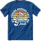 Fishing Dad - Vissen T-Shirt | Grappig Verjaardag Vis Hobby Cadeau Shirt | Dames - Heren - Unisex | Tshirt Hengelsport Kleding Kado - Donker Blauw - M