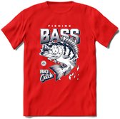 Vissen T-Shirt | Grappig Verjaardag Vis Hobby Cadeau Shirt | Dames - Heren - Unisex | Tshirt Hengelsport Kleding Kado - Rood - 3XL