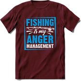 Vissen T-Shirt | Grappig Verjaardag Vis Hobby Cadeau Shirt | Dames - Heren - Unisex | Tshirt Hengelsport Kleding Kado - Burgundy - S