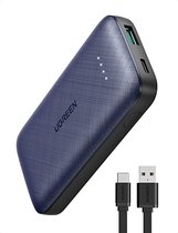 UGREEN Mini Powerbank 10000mAh Snel opladen, kleine externe mobiele batterij met USB C PD 3.0 en QC 3.0 kabel Draagbare oplader compatibel met iPhone 12, Pro, 11, iPad Pro 2020, Airpods Pro e