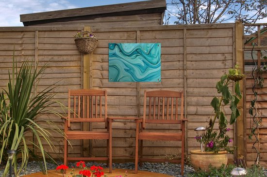 Décoration de Jardin Huile Turquoise - 40x30 cm
