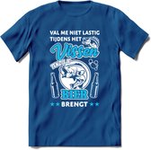 Val Me Niet Lastig Tijdens Het Vissen T-Shirt | Blauw | Grappig Verjaardag Vis Hobby Cadeau Shirt | Dames - Heren - Unisex | Tshirt Hengelsport Kleding Kado - Donker Blauw - XL