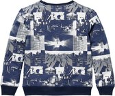 Quapi jongens sweater Kenzio aop Blue Dark Photo Print