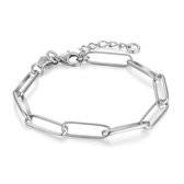 Twice As Nice Armband in zilver, ovale schakels  16 cm+3 cm