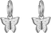 Go Dutch Label Oorhangers vlinder Silver E2266-1
