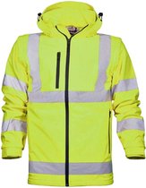 Ardon REF501 Hi-Vis Hooded Softshell Jack/Vest-Fluorescerend geel-XL