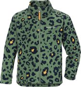 Didriksons - Fleece jas met rits voor kinderen - Monte print kids 4 - Groen - maat 90 (86-98cm)