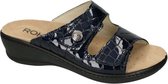 Rohde -Dames -  blauw donker - slippers & muiltjes - maat 39