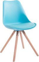 Eetkamer - Bezoekersstoel Sievi Kunstleer Round legs N, Blauw