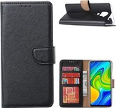 LuxeBass Hoesje geschikt voor Xiaomi Redmi Note 9 - Bookcase Zwart - portemonnee hoesje - telefoonhoes - gsm hoes - telefoonhoesjes